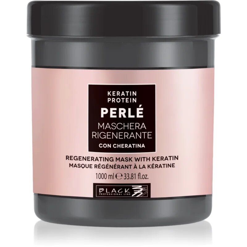 Black Professional Line PERLÉ Regenerating Keratin Mask regeneracijska maska za lase s keratinom 1000 ml
