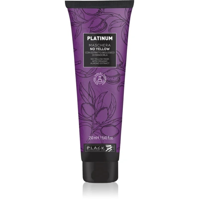 Black Professional Line Platinum No Yellow maska za lase za nevtralizacijo rumenih odtenkov 250 ml