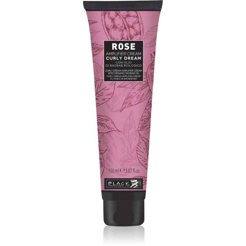 Black Professional Line Rose Curly Dream krema brez spiranja za valovite in kodraste lase 150 ml