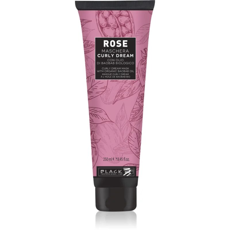 Black Professional Line Rose Curly Dream vlažilna maska za valovite in kodraste lase 250 ml
