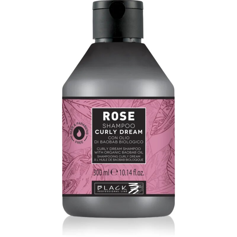 Black Professional Line Rose Curly Dream vlažilni šampon za valovite in kodraste lase 300 ml