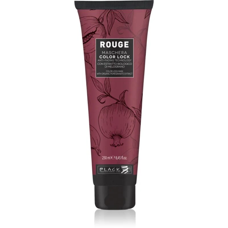 Black Professional Line Rouge Color Lock Mask maska za barvane lase 250 ml