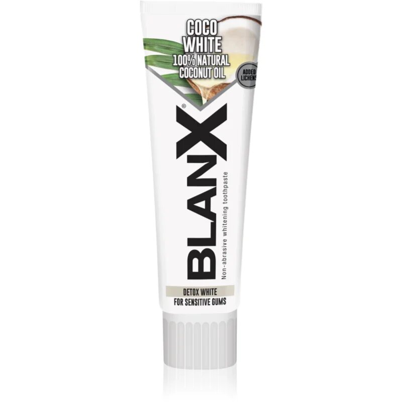 BlanX White Detox Coconut zobna pasta za beljenje zob s kokosovim oljem 75 ml