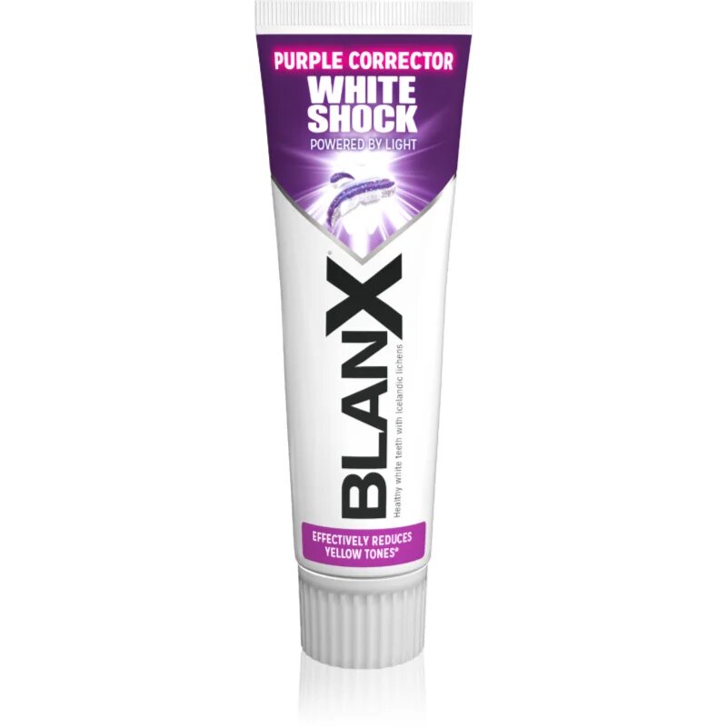 BlanX White Shock Purple zobna pasta za beljenje zob z vijoličastim pigmentom 78 ml