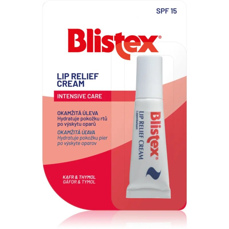 Blistex Lip Relief Cream balzam za suhe in razpokane ustnice SPF 15 6 ml