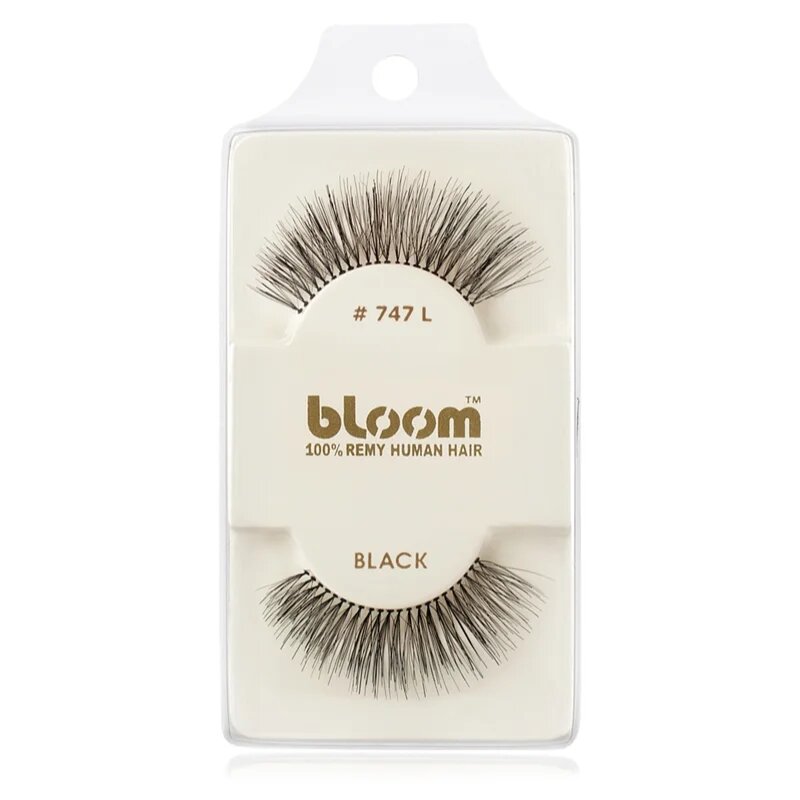 Bloom Natural lepilne trepalnice iz naravnih las No. 747L (Black) 1 cm