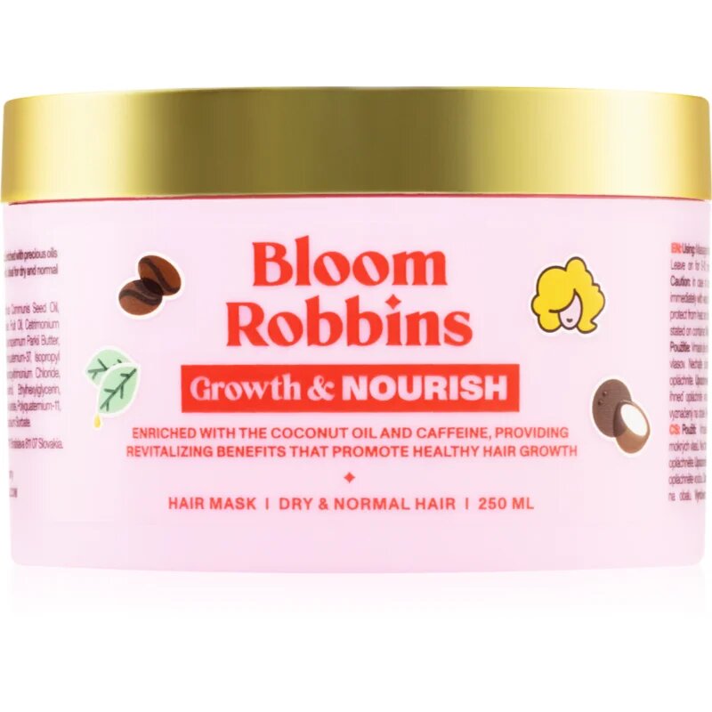 Bloom Robbins Growth & Nourish Hair Mask hranilna maska za lase za vse tipe las 250 ml