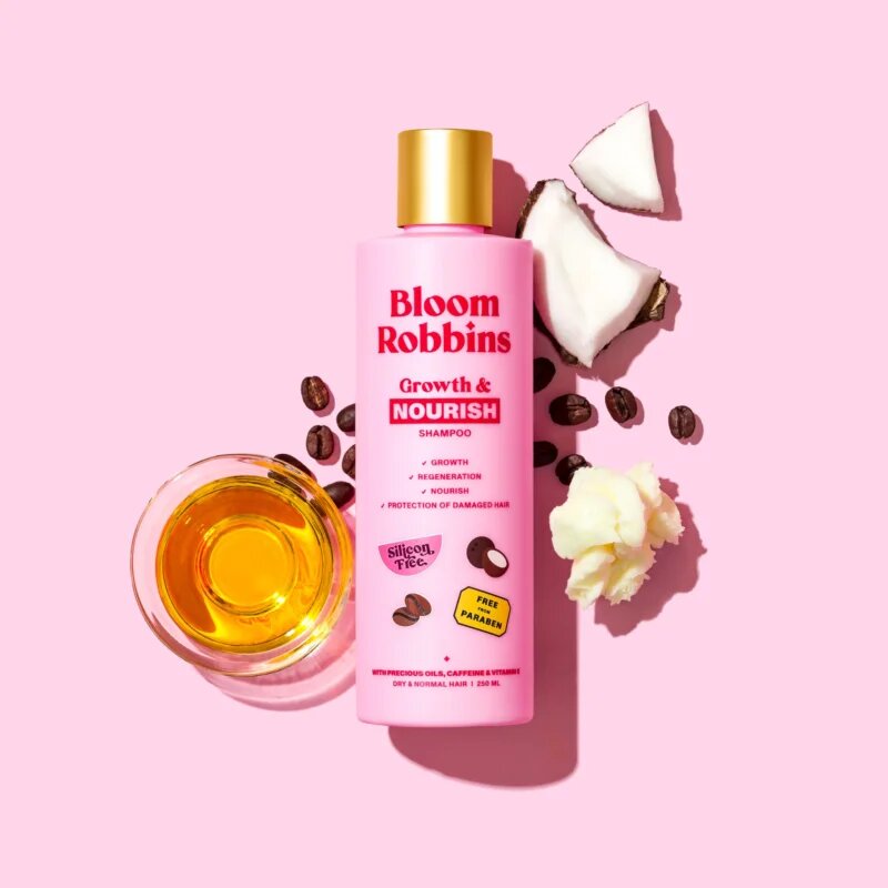 Bloom Robbins Growth & Nourish šampon za zdrave in lepe lase 250 ml