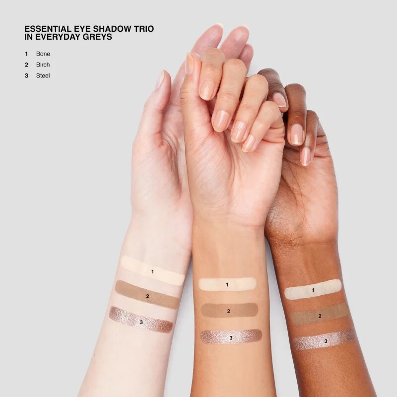 Bobbi Brown Essential Eye Shadow Trios paleta senčil za oči za popoln videz odtenek Everyday Greys 44 g