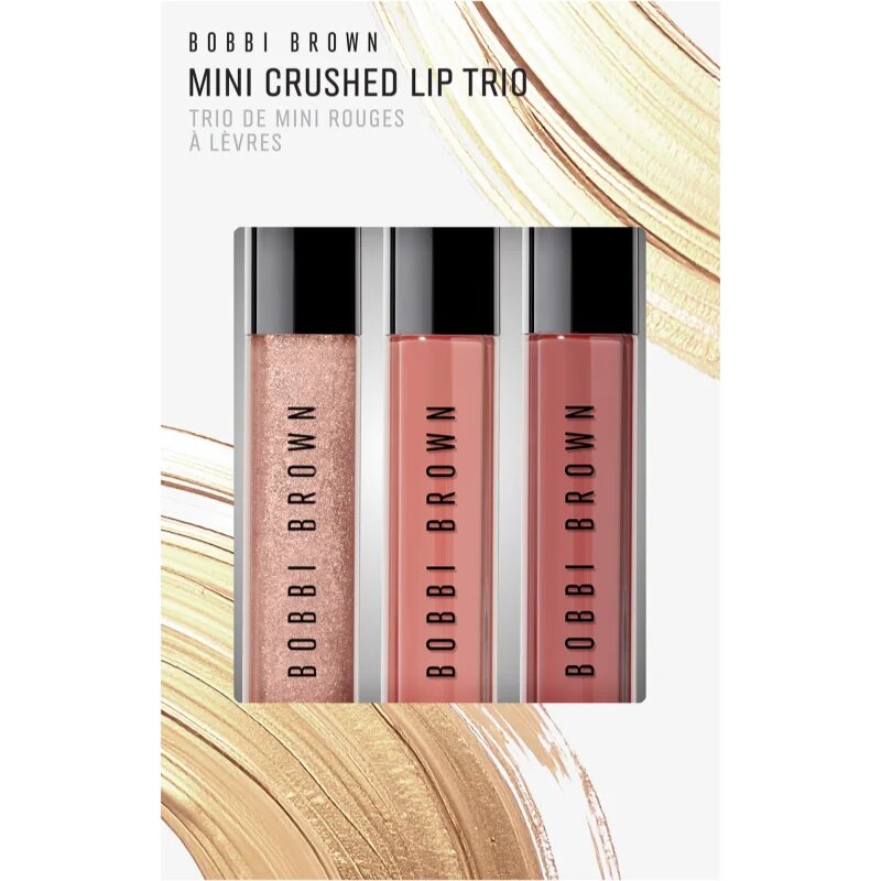 Bobbi Brown Holiday Mini Crushed Lip Trio darilni set za ustnice odtenek Bare Sparkle / Force of Nature / In the Buff