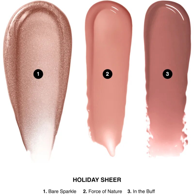 Bobbi Brown Holiday Mini Crushed Lip Trio darilni set za ustnice odtenek Bare Sparkle / Force of Nature / In the Buff