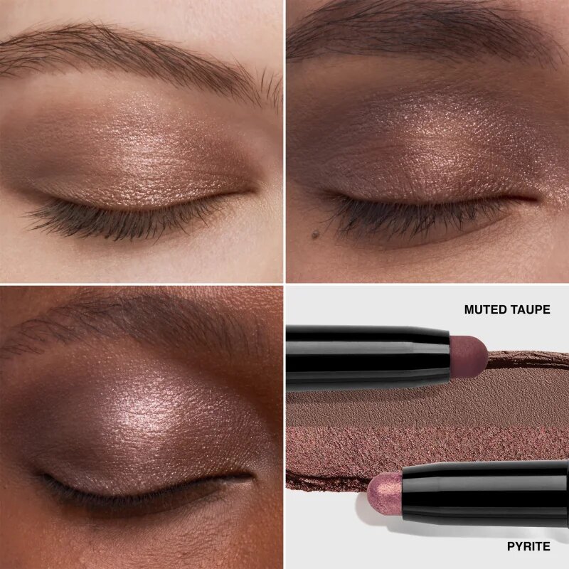 Bobbi Brown Long-Wear Dual-Ended Cream Shadow Stick senčila za oči v svičniku duo odtenek Pyrite / Muted Taupe 1.6 g