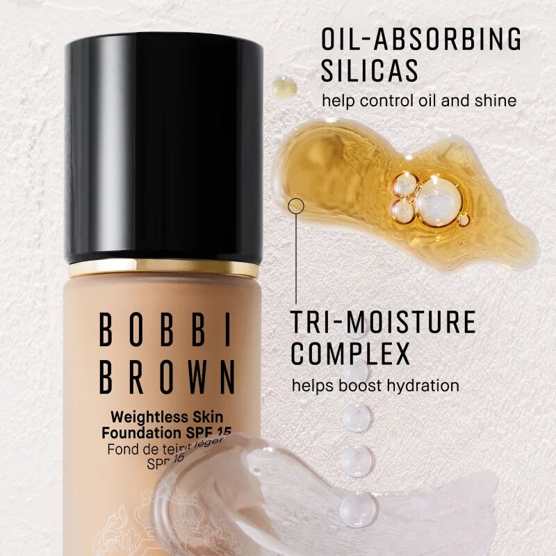 Bobbi Brown Weightless Skin Foundation SPF 15 Mini dolgoobstojni matirajoči tekoči puder z vlažilnim učinkom odtenek Warm Porcelain 13 ml