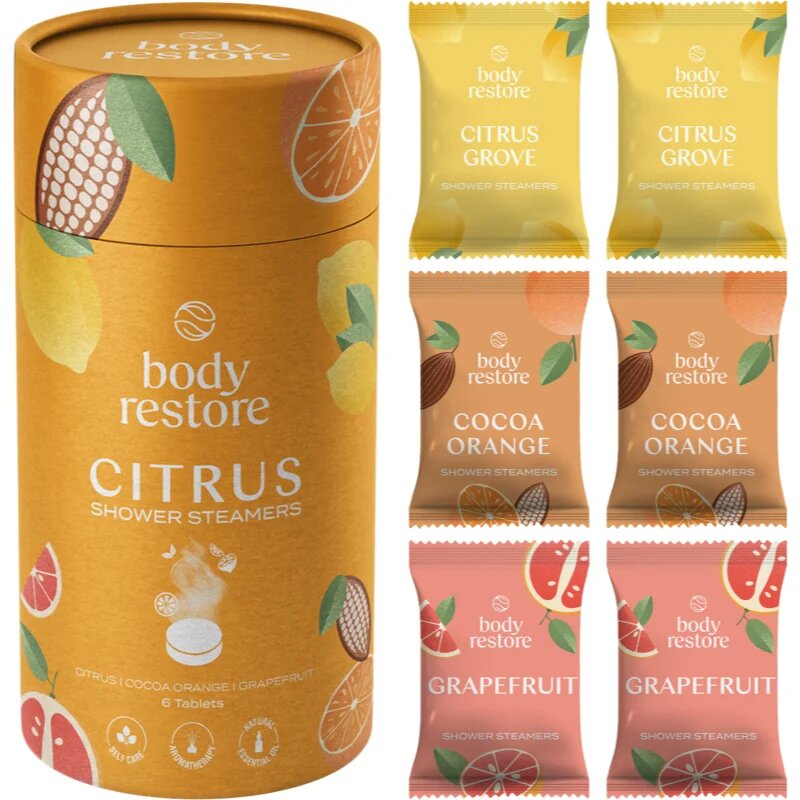 Body Restore Citrus Shower Steamers tablete za prho 6 kos