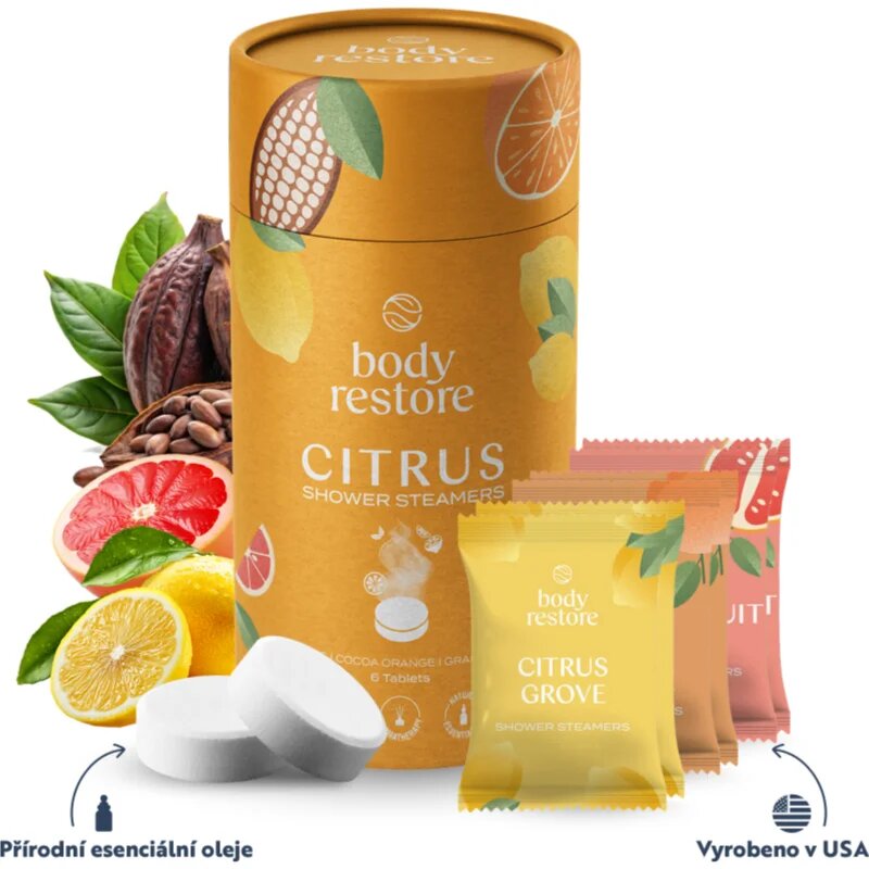 Body Restore Citrus Shower Steamers tablete za prho 6 kos