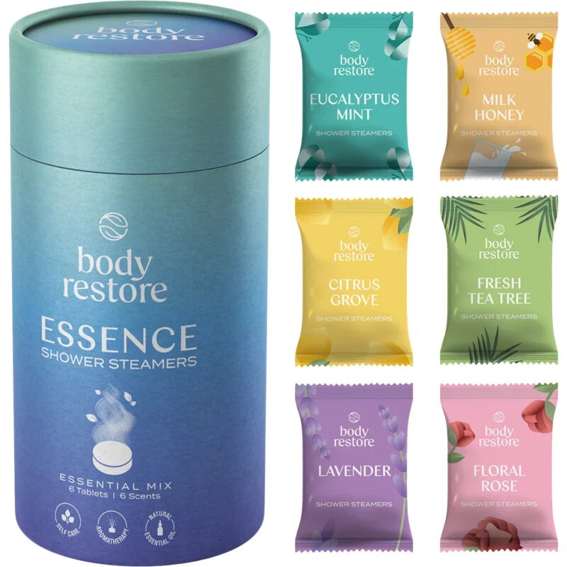 Body Restore Essence Shower Steamers tablete za prho 6 kos