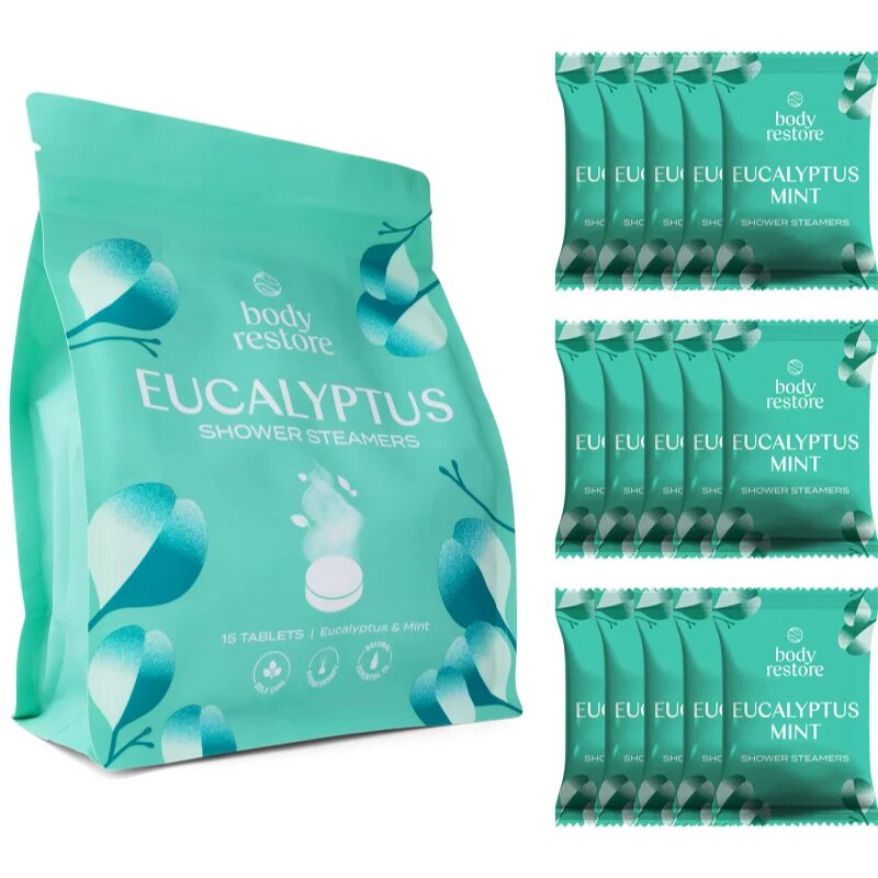 Body Restore Eucalyptus & Mint Shower Steamers tablete za prho 15 kos