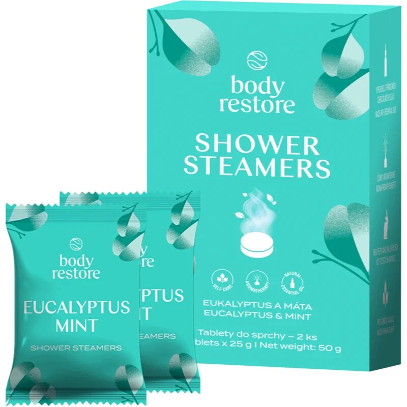 Body Restore Eucalyptus & Mint Shower Steamers tablete za prho 2x25 g