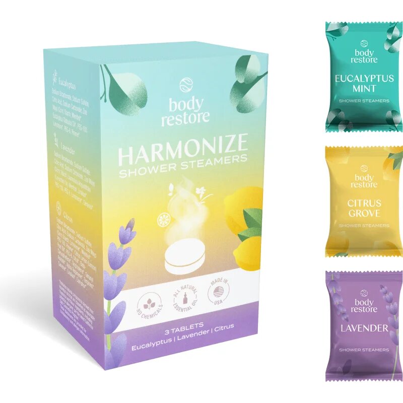 Body Restore Harmonize Shower Steamers tablete za prho miks 3 kos