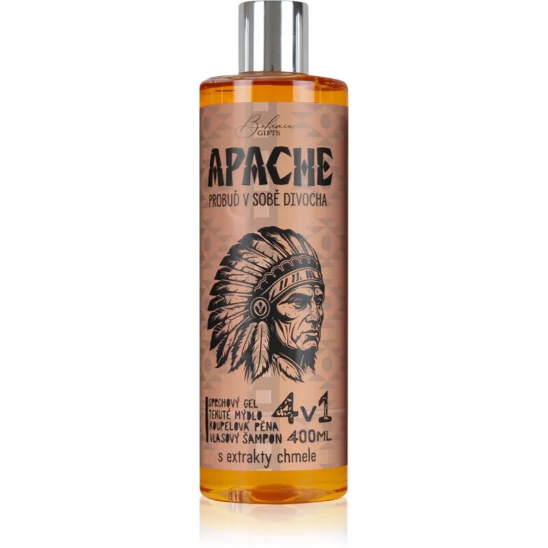 Bohemia Gifts Apache gel za umivanje 4 v 1 za moške 400 ml
