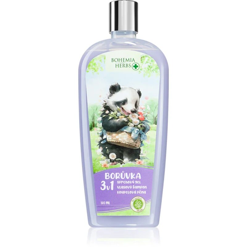 Bohemia Gifts Bohemia Herbs Blueberry peneča kopel in gel za umivanje za otroke 500 ml