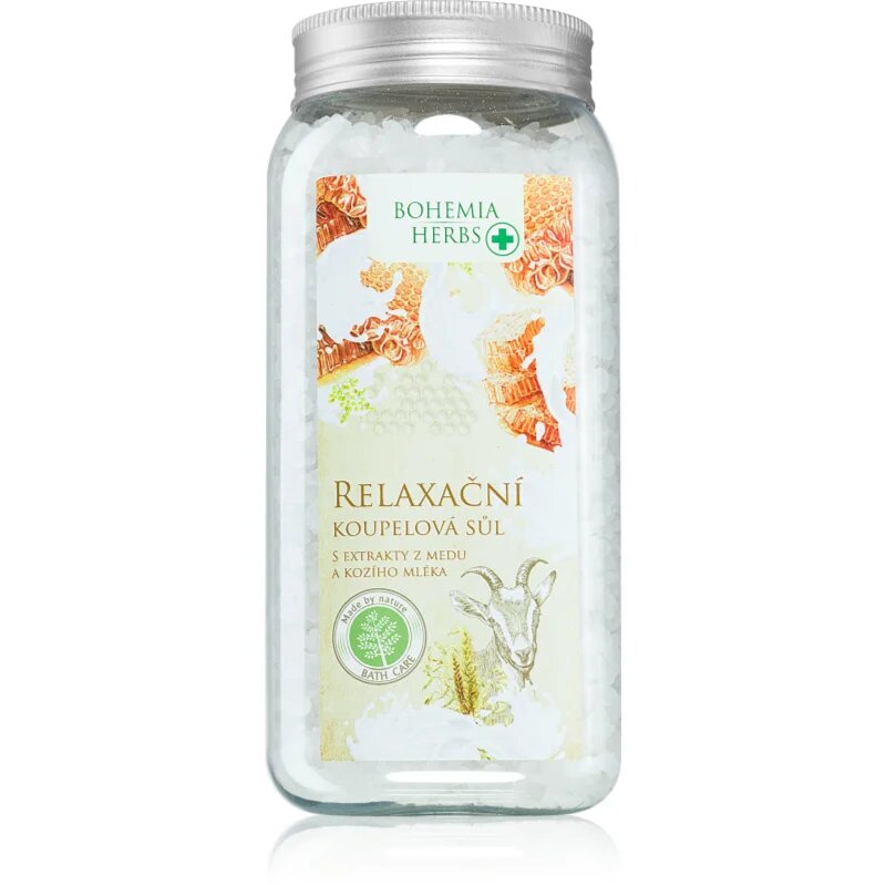 Bohemia Gifts Bohemia Herbs Honey & Goat Milk sol za kopel 900 ml