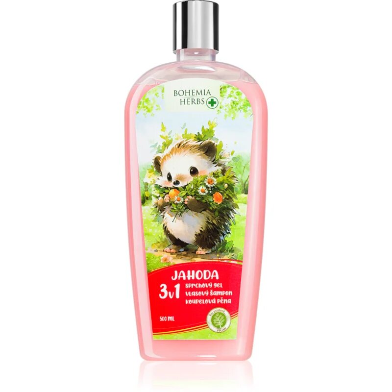 Bohemia Gifts Bohemia Herbs Strawberry peneča kopel in gel za umivanje 500 ml