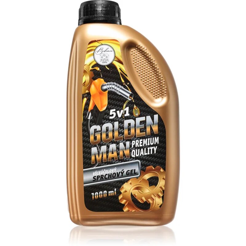 Bohemia Gifts Industrial Golden Man gel za prhanje za moške 5 v 1 1000 ml