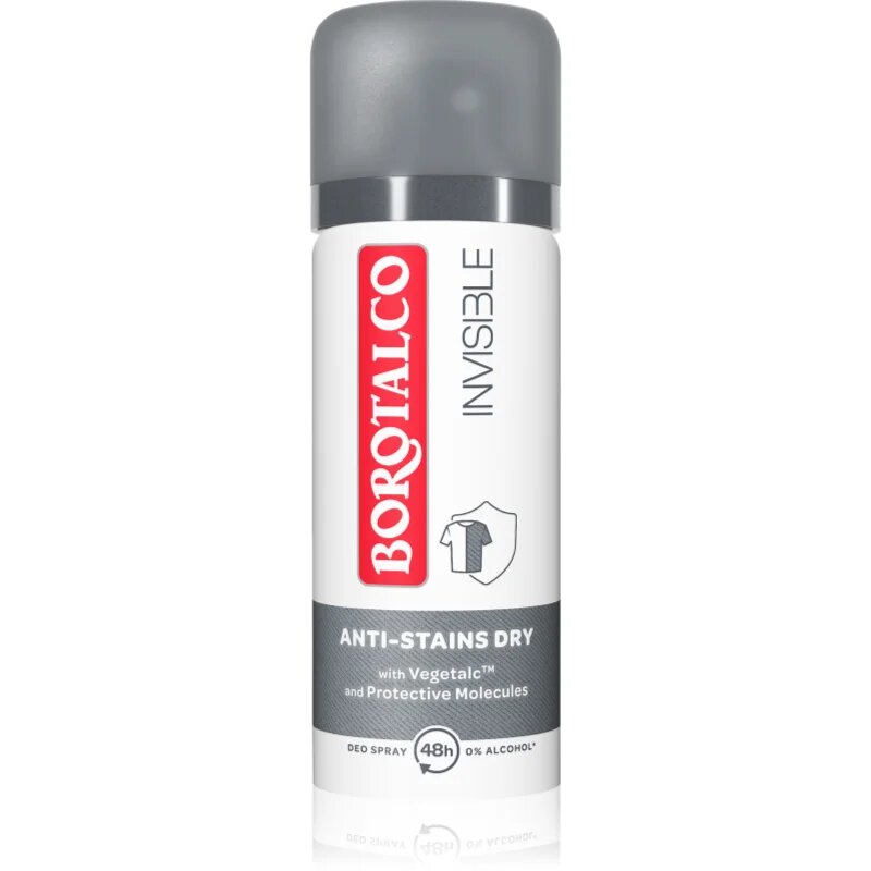 Borotalco Invisible deodorant v pršilu proti belim in rumenim madežem 45 ml