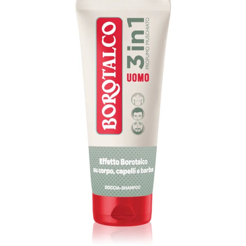 Borotalco MEN 3 in 1 gel za prhanje za moške za obraz telo in lase dišave Musk 200 ml