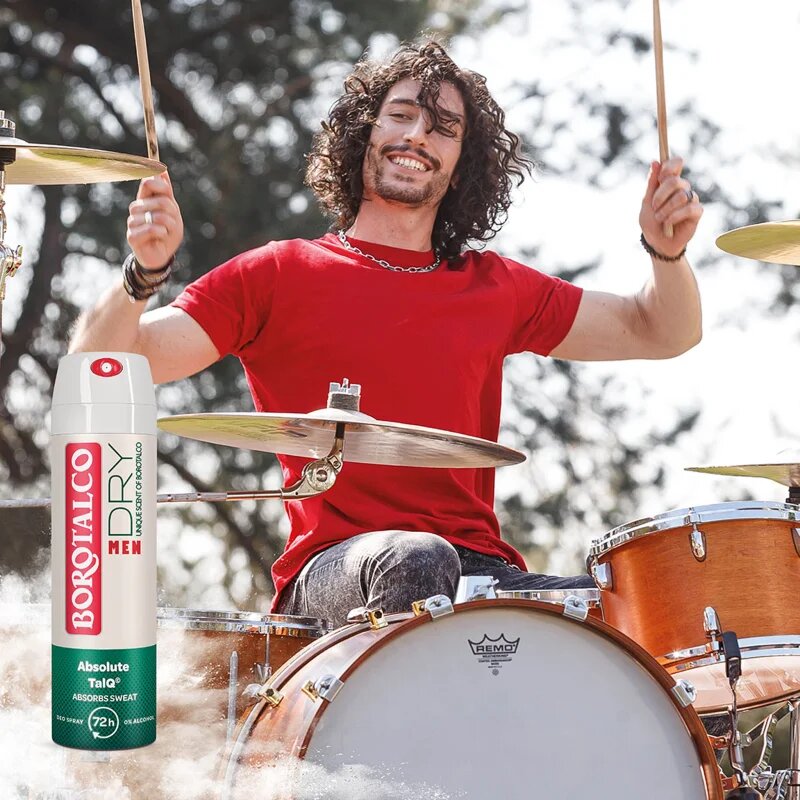 Borotalco MEN Dry deodorant v pršilu za moške dišave Unique Scent of 150 ml