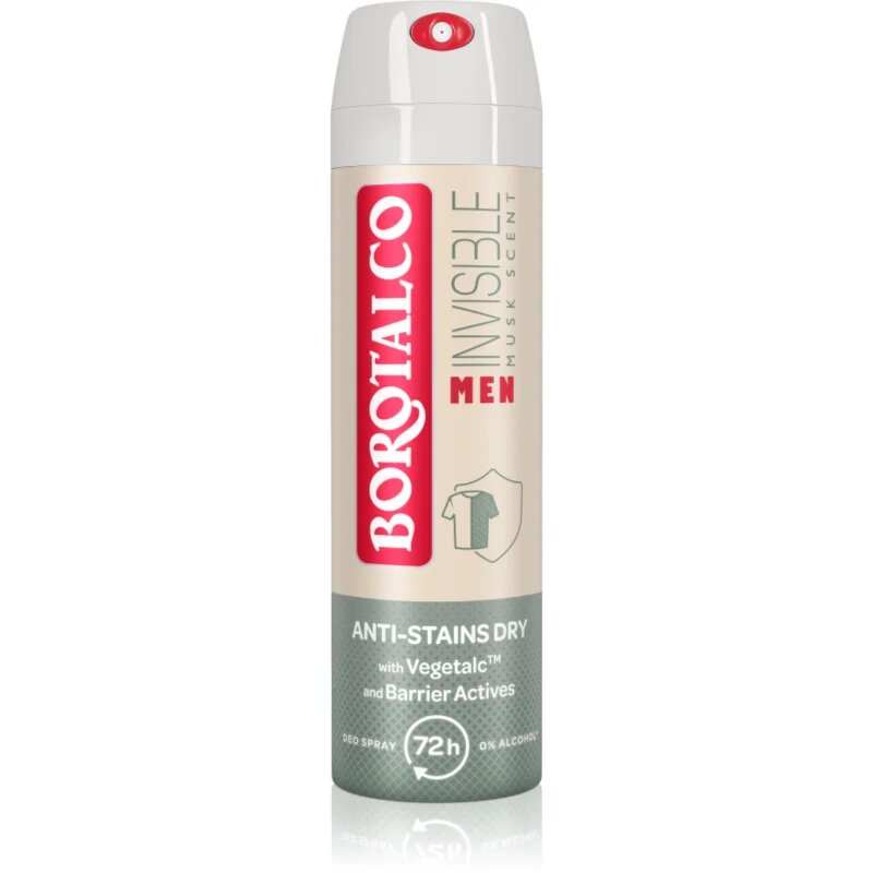 Borotalco MEN Invisible deodorant v pršilu 72 ur dišave Musk 150 ml