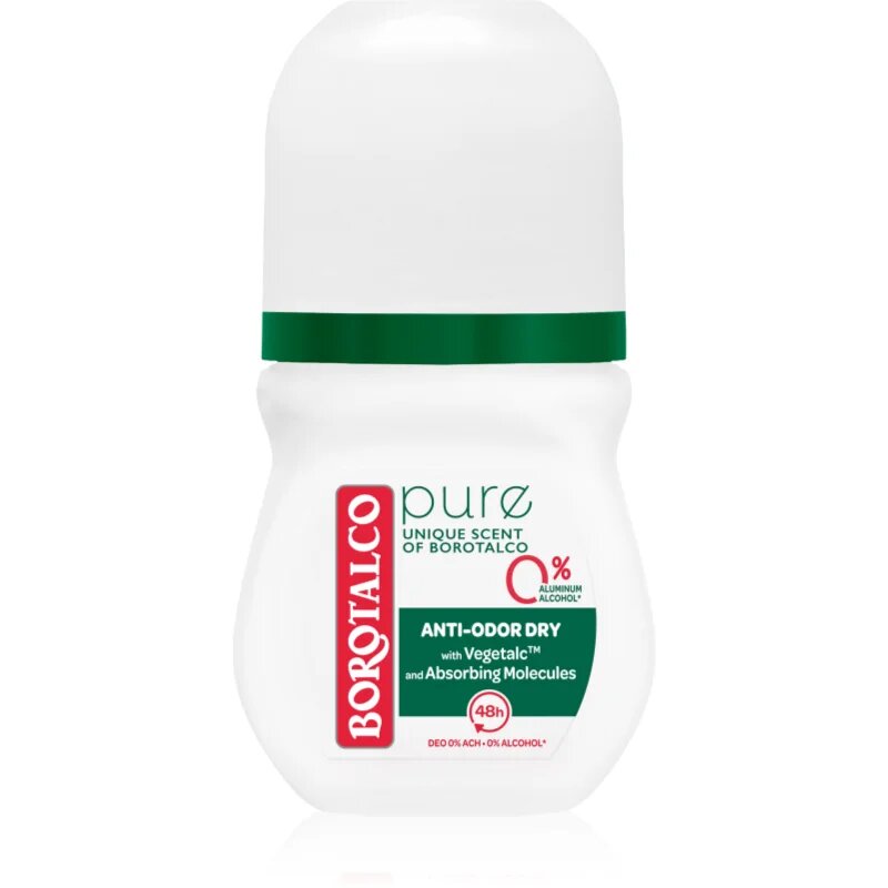 Borotalco Pure Original deodorant roll-on brez aluminijevih soli 50 ml