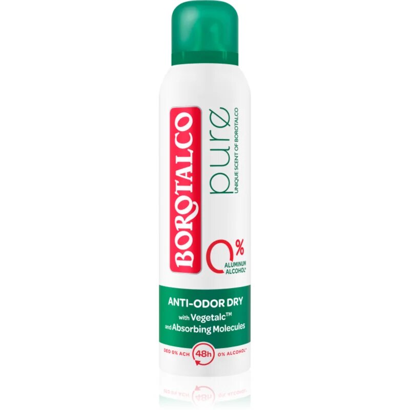 Borotalco Pure Original deodorant v pršilu brez vsebnosti aluminija 150 ml
