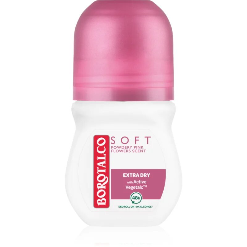 Borotalco Soft Talc & Pink Flower Talc & Pink Flower deodorant s kroglico brez alkohola 50 ml