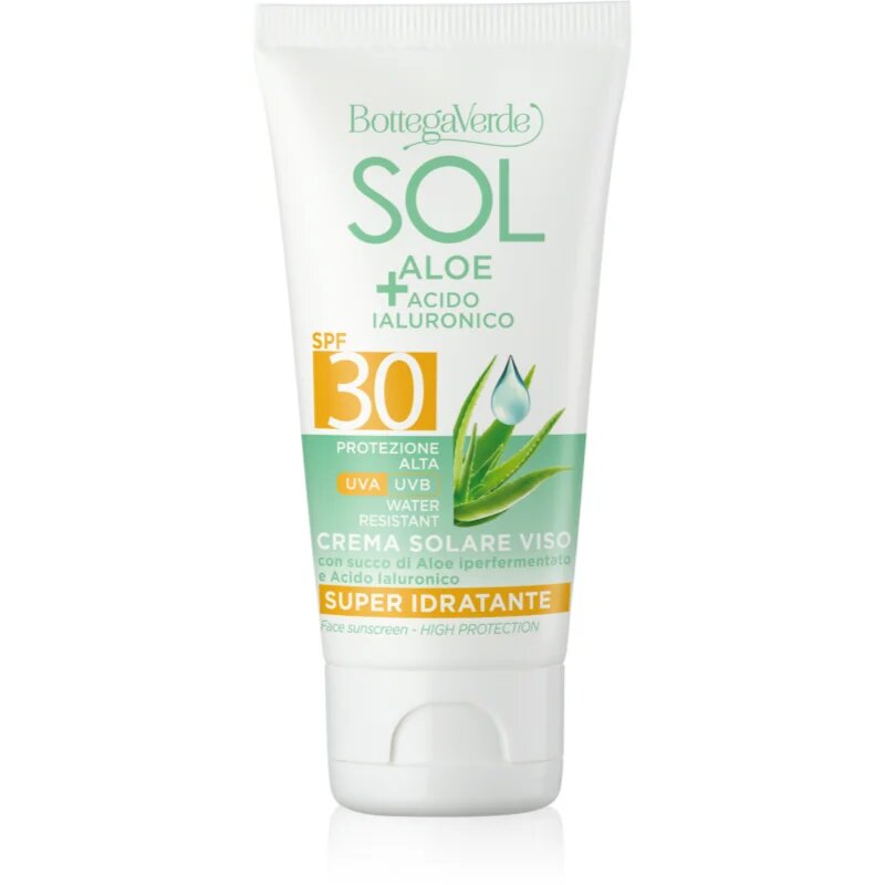 Bottega Verde Sol Aloe krema za sončenje za obraz z aloe vero SPF 30 50 ml