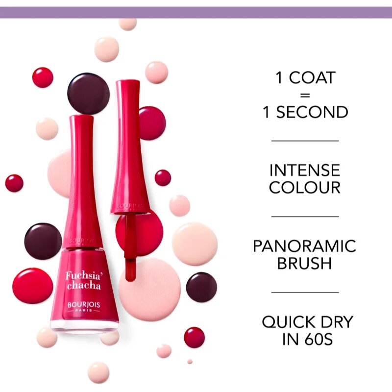 Bourjois 1 Seconde hitro sušeči lak za nohte odtenek 013 Bouquet of Roses 9 ml