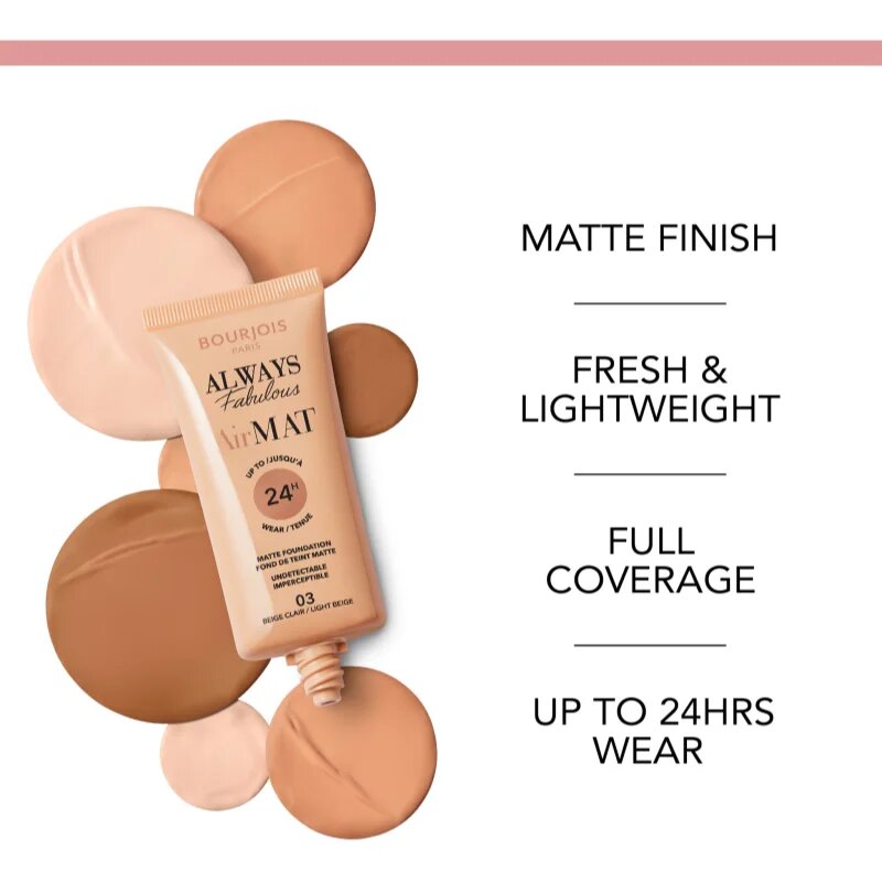 Bourjois Air Mat matirajoči tekoči puder odtenek 02 Vanilla 30 ml