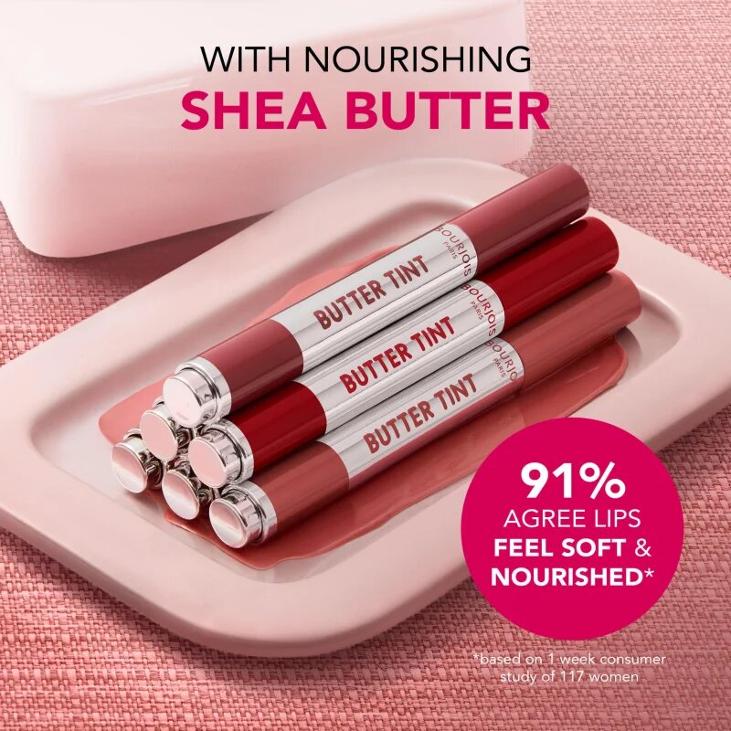 Bourjois Butter Tint Lip Glaze balzam za ustnice za toniranje odtenek 01 Rose Fondant 2 g
