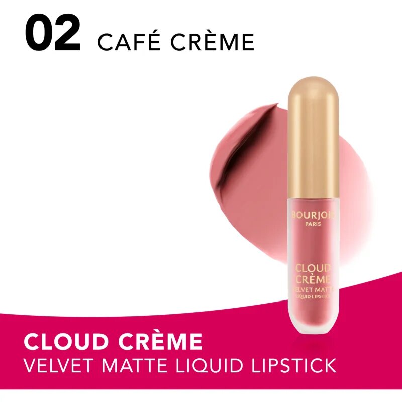 Bourjois Cloud Crème Velvet Matte ultra matirajoča tekoča šminka odtenek 02 Cafe Crème 3.1 ml