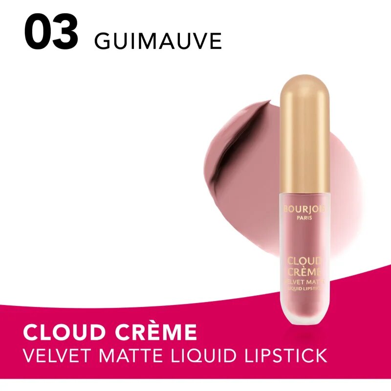 Bourjois Cloud Crème Velvet Matte ultra matirajoča tekoča šminka odtenek 03 Guimauve 3.1 ml