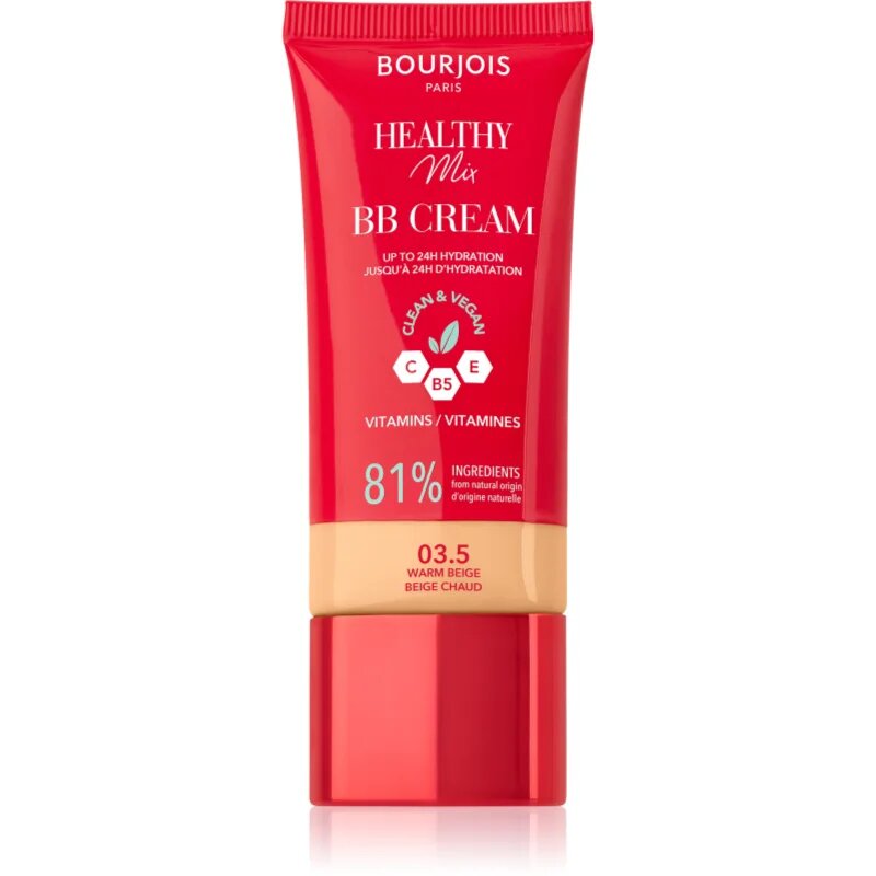 Bourjois Healthy Mix Clean & Vegan BB Cream BB krema odtenek 35 Warm Beige 30 ml