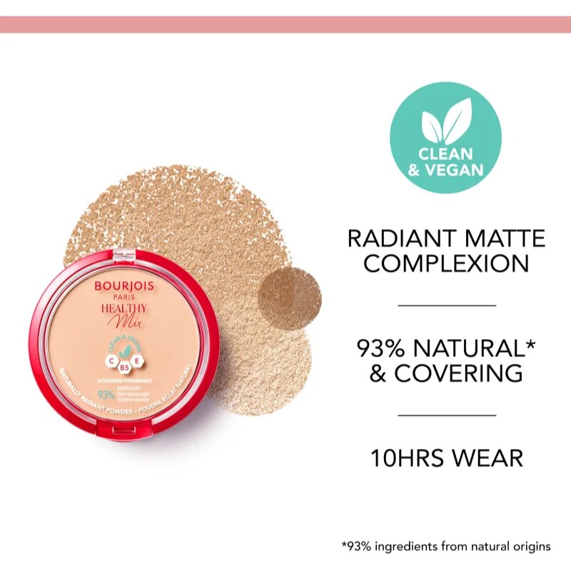 Bourjois Healthy Mix matirajoči puder za sijoč videz odtenek 05 Sand 10 g