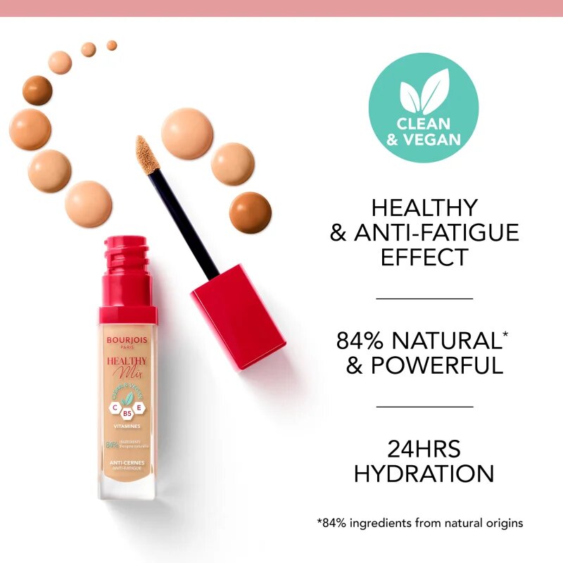 Bourjois Healthy Mix vlažilni korektor proti temnim kolobarjem odtenek 51 Light Vanilla 6 ml