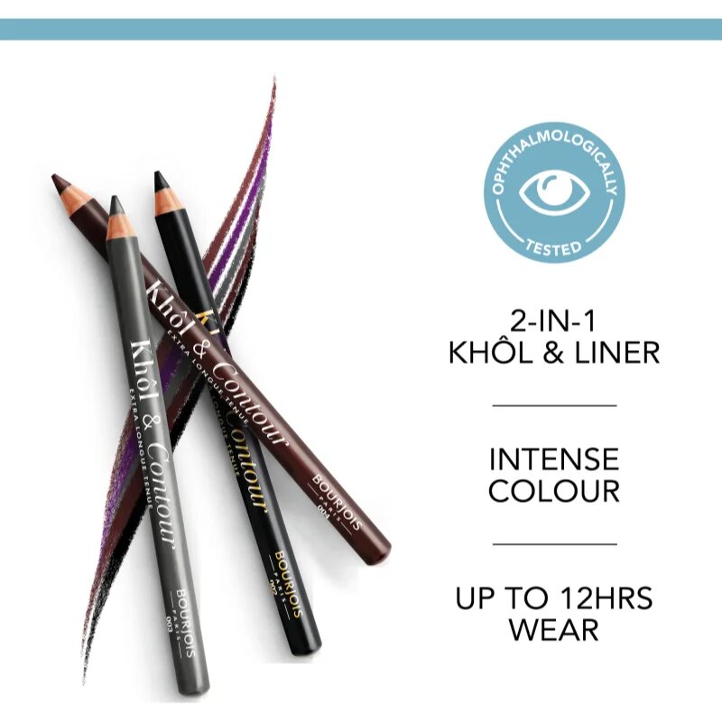 Bourjois Khôl & Contour Extra Longue Tenue dolgoobstojni svinčnik za oči odtenek 003 Misti-gris 1.2 g