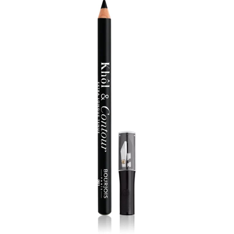 Bourjois Khôl & Contour Extra Longue Tenue dolgoobstojni svinčnik za oči s šilčkom odtenek 001 Noir-issime 12 g