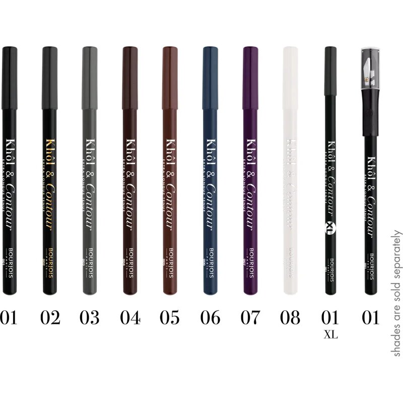 Bourjois Khôl & Contour Extra Longue Tenue dolgoobstojni svinčnik za oči s šilčkom odtenek 001 Noir-issime 12 g