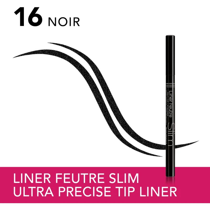 Bourjois Liner Feutre dolgoobstojen ultra tanek flomaster za oči odtenek 16 Noir 0.8 ml