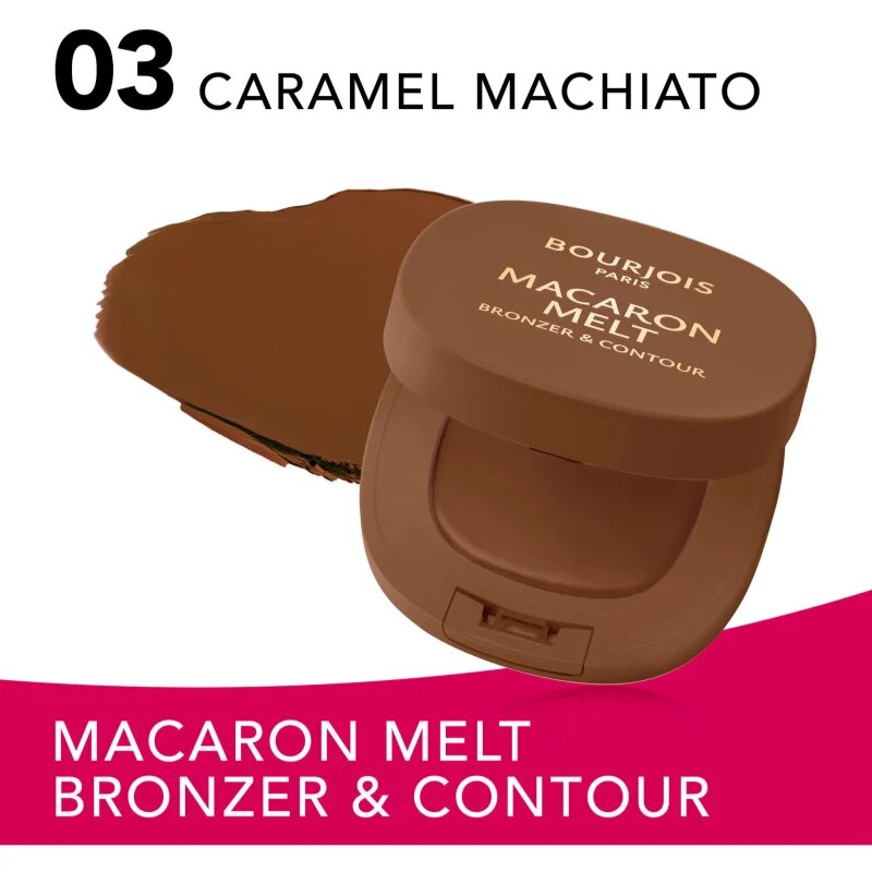 Bourjois Macaron Melt Bronzer & Contour bronzer in puder za konture 2 v 1 odtenek 03 Caramel Macchiato 5 g