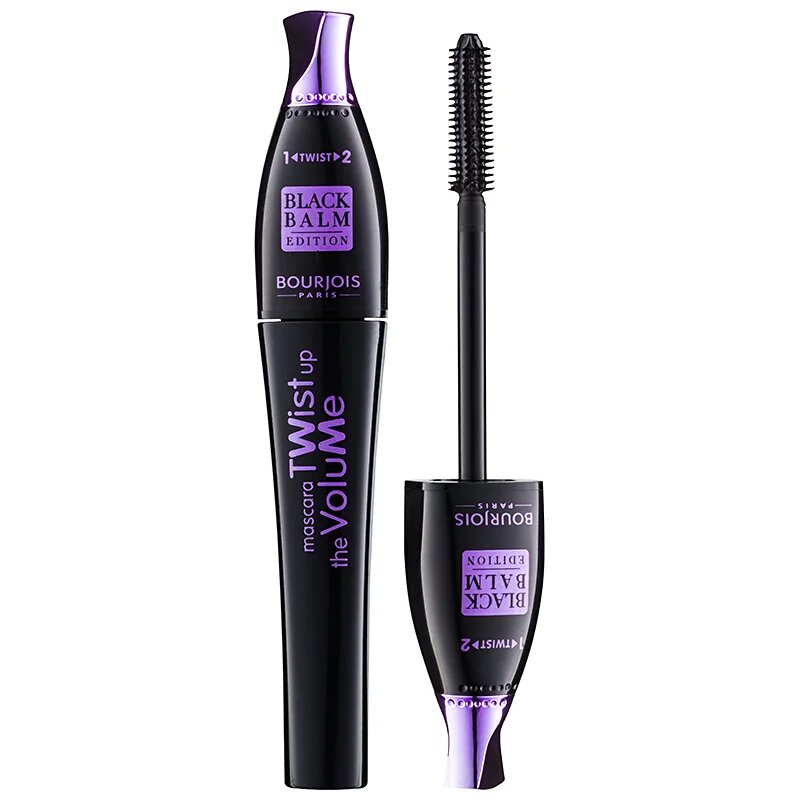 Bourjois Twist Up The Volume maskara za volumen s krtačko 2v1 odtenek 22 Black Balm 8 ml